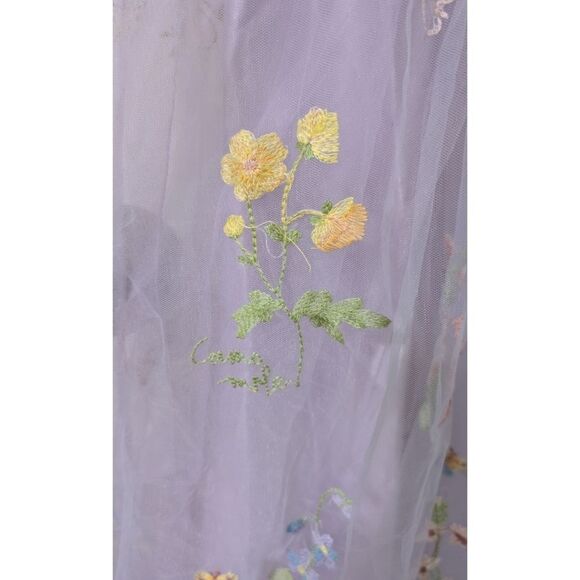 Zapaka Lavender Tulle A Line Corset Plus Size Prom Dress with Embroidered NWT - Picture 12 of 13